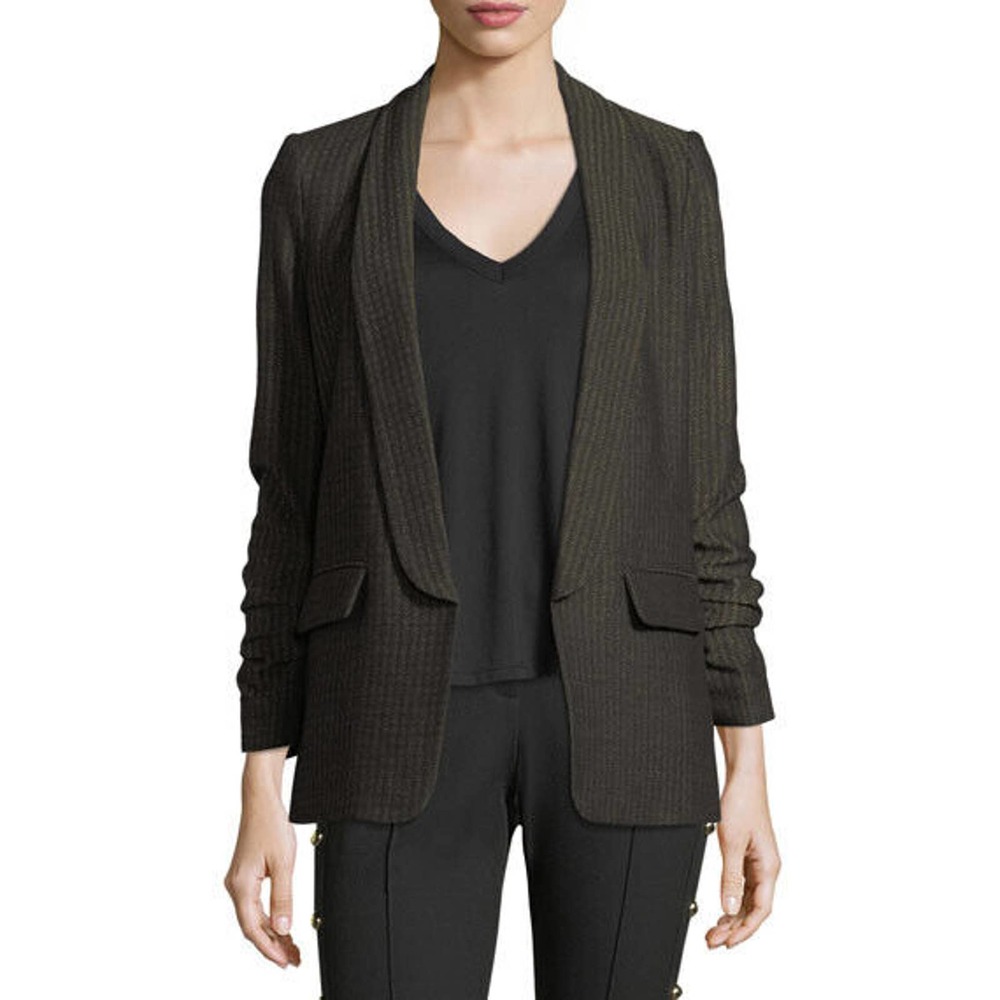 Veronica Beard Clay Shawl Lapel Boy Blazer Open Front Drape Tweed Wool Blend 6 - Picture 1 of 10
